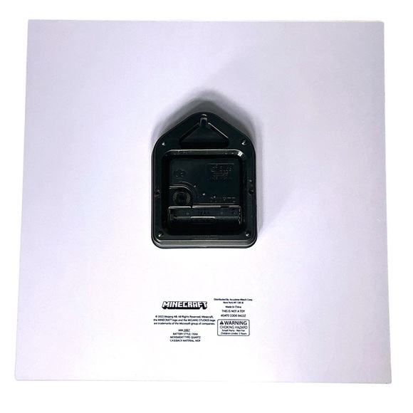 Minecraft Wall Clock Analog Quartz Battery Operate Gamer Gift 11 In Square Gray - Picture 10 of 16